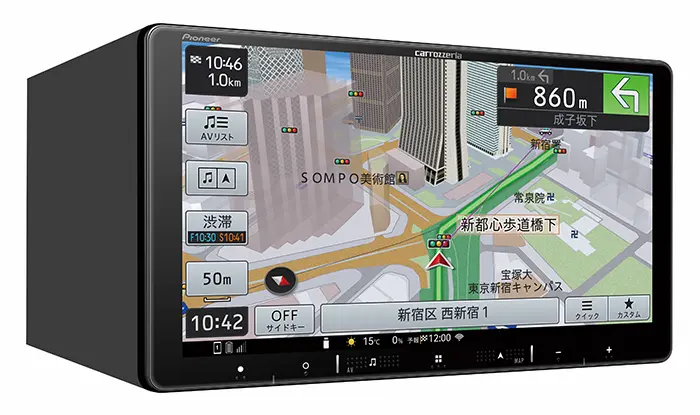 Pioneer 楽ナビ AVIC-RQ720製品本体の正面写真