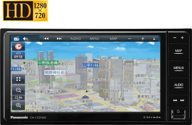 パナソニック ストラーダ CN-CE01WD製品本体の正面写真